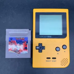 S453 動作OK ゲームボーイポケット イエロー Nintendo 任天堂 GAME BOY Pocket ソフト1点テトリス付属