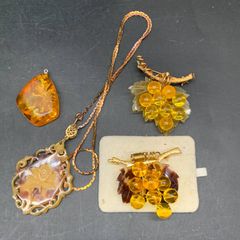 べっ甲 ネックレス ブローチ ピンブローチ 4点まとめ - メルカリ