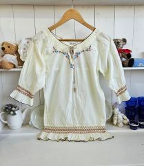 【新品未使用タグ付き】フランシュリッペ バスケットネコブラウスFL5 新品未使用タグ付き】フランシュリッペ バスケットネコブラウスFL5