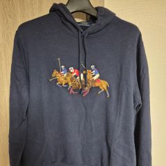 良品 ポロラルフローレン スウェットパーカー XXL ネイビー系 トリプル 