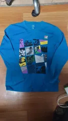 THE NORTH FACE クライミング グラフィック 長袖 Tシャツ ブルー