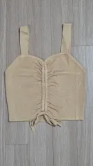 H&M(エイチアンドエム) ベージュ ノースリーブ ビスチェ S