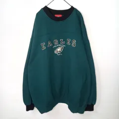 NFL　クルーネック　スウェット　アニマル　刺繍　フィラデルフィア　イーグルス　グリーン　2XLのサムネイル
