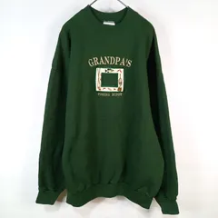 90s　メキシコ製　TULTEX　スウェット　トレーナー　長袖　刺繍　グリーン　緑　XL