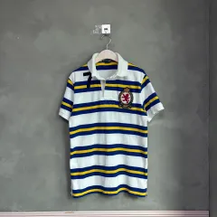 ポロ ラルフローレン ストライプ ビックポニー カラーTシャツ 白