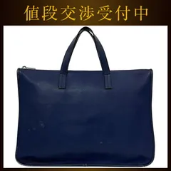 ロエベ ビジネスバッグ ネイビー 紺色 アナグラム 書類バッグ レザー 中古 520315 LOEWEのサムネイル