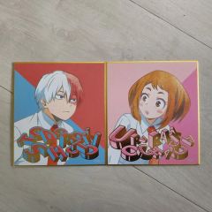 ヒロアカ ジャンプアニメフェスタ 2016 特典 複製色紙 緑谷出久 麗日