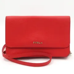 FURLA(フルラ) 財布 リーヴァ レッド ショルダーウォレット/長財布・バッグ着脱可 レザー