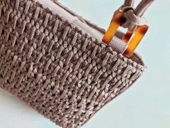 dragon オレンジ 編み込み バケツ型 かごバッグ - メルカリ