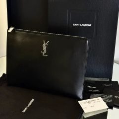 サンローラン ショッピングトートバッグ 肩掛けA4可 YSL ロゴチャーム
