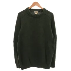 エルエルビーン L.L.BEAN 90's 00's ヴィンテージ ニット セーター コットン クルーネック 長袖 XL 緑 グリーン /FF ■GY12