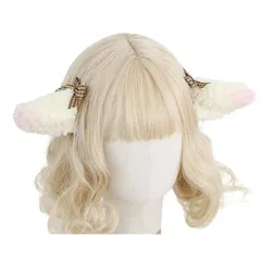 【新品】 羊耳 ひつじ 耳 レディース レース ヘアアクセサリー ヘアピン カチューシャ 髪飾り 【J‘s select】 (ブラウン) 0