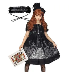 【新品】 [株式会社豊作] ロリータ ゴスロリ レディース コスチューム ゆめかわいい 可愛いガールズ 森ガール フリル お嬢様系 ヘッドドレス付き 0
