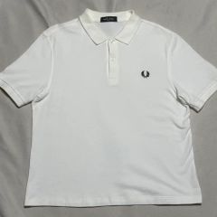 FRED PERRY オーバーサイズ ブラウス 短丈 丸襟 ゆったりXLまで
