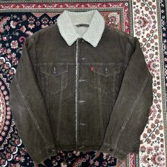 Levi's ボア襟 グレー デニムジャケット - メルカリ