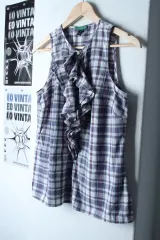 W(S-M) ポロラルフローレン 半袖 KARA Tシャツ シャツ チェック-1848D