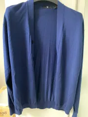 UNIQLO x Jil Sander シルクコットン Vネック ブルー カーディガン M 出品