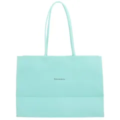 TIFFANY&Co. ティファニー ショッピング トートバッグ ティファニーブルー レディース レザー ブルー 中古のサムネイル