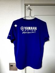 デサント ヤマハ YAMAHA チーム コラボ ポロシャツ ブルー Sサイズ ①