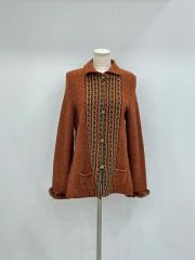 ETRO エトロ リネン混 ノーカラー ジャケット ベージュ系 - メルカリ