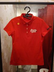 パーリーゲイツ☆新品 PGG BIGロゴ ポリエステルメッシュポロシャツ