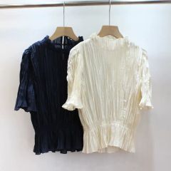 de bon coer 総レース 半袖 ブラウス ブラック カットワーク 花柄 