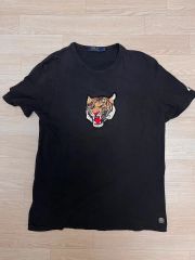 USUALIS Tシャツ タイガー スパンコール ブラック - メルカリ