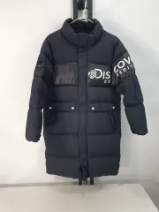 DISCOVERY キッズ ダウンジャケット ロング丈 ダウン コート ブラック 150
