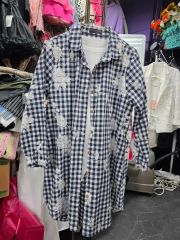 SOUK ストライプ シャツドレス 七分袖 - メルカリ