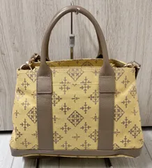 russet ラシット モノグラム キャンバス ミニバッグ ショルダーバッグ トートバッグ イエロー ブラウン レディース バッグ 日本製