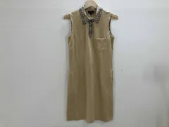 BURBERRY GOLF バーバリーゴルフ ノースリーブ鹿子ワンピース  ノースリーブワンピース ベージュ XS 夏