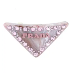 PRADA プラダ プレキシガラス ヘアクリップ ヘアアクセサリー 1IF090_2CD0_F0442 レディース ガラス ピンク 中古のサムネイル