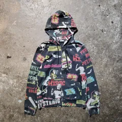 HYSTERIC GLAMOUR HOLY ROCK 総柄ジップパーカー ヒステリックグラマー