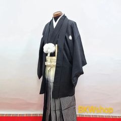 6号】紺地金ラメ 紋付袴セット 新郎用 結婚式 前撮り フォト 