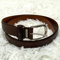 未使用★BURBERRY LONDON レザー ベルト ブラウン BURBERRY LONDON バーバリーロンドン レザーベルト ブラウン 茶 80