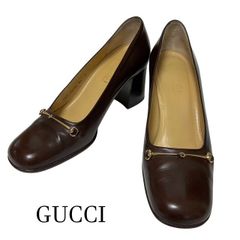 GUCCI グッチ パンプス バンブー レザー ブラウン/赤茶系 #36 1/2
