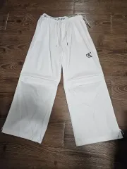 Calvin Klein カルバン・クライン 밴딩 ワイド ズボン