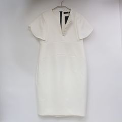 YOKO CHAN ホワイト 半袖 ワンピース 滝川クリステルさん着用 713)【未使用品】YOKO CHAN ホワイト 半袖 ワンピース 滝川クリステル
