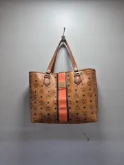 MCM ロゴ パータン トートバッグ ブラウン オレンジのサムネイル