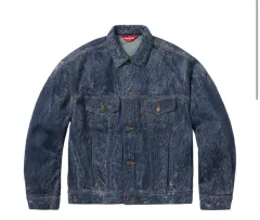 当日(※メルカリshop取引では対象外) Supreme シュプリーム クラッククラック デニム トラッカー ジャケット ブルー デニムジャケット アウター 23FWのサムネイル