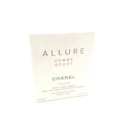 未使用 CHANEL シャネル アリュール オム スポーツ コローニュ 香水 20ml×3 トラベル スプレイ オードゥ トワレEDT BD5887AJ