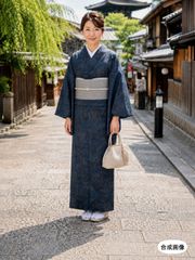 麻着物 錆青磁 近江ちぢみ（L） - メルカリ