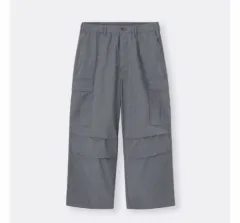 GU スーパーワイド カーゴ パンツ グレー L 新品