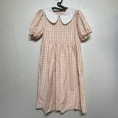 メゾンドフルールプチローブカノン セーラーギンガムワンピース ピンク