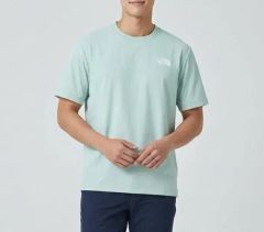 韓国限定 ノースフェイス メンズ 半袖 Tシャツ ブルー Lサイズ - メルカリ