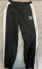 新品 プーマ トラックパンツ XL ブルー ジャガード 総柄 ジョガー 