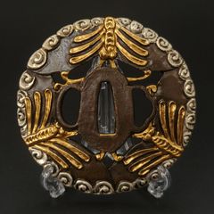 S1.時計透し鍔 鉄地 丸形の大鐔 尾張 現代物？ 時計鐔 - メルカリ