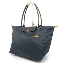 ロンシャン トートバッグ グレー＆イエロー 数回使用品 - メルカリ