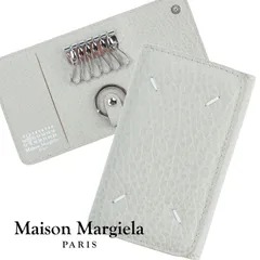 メゾンマルジェラ Maison Margiela キーケース 4ステッチ レディース ギフトボックス付き レザー エンボス 6連キーリング キーホルダー ストーン グレー SA3UA0001のサムネイル