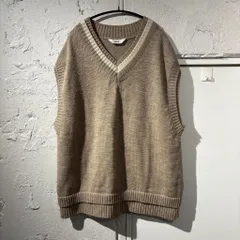Name. ネーム FAKE LAYERED TILDEN KNIT VEST ニットベスト NNKM-001 ベージュ size:2【表参道B05】のサムネイル